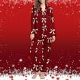 thumbnail image 2 of successthop Bow Pajamas Womens Long Sleeve Lapel Button Up Sleepwear and Pj Pant Comfortable Nightwear with Pockets Red, 2 of 7