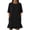 Black, variant on Women’s Solid Waffle Knit Casual Mini Dress, Round Neck Short Sleeve Loose T-Shirt Dress with Ruffle Hem, Breathable Everyday Summer Dress for Errands Relaxed Outings Light Purple S