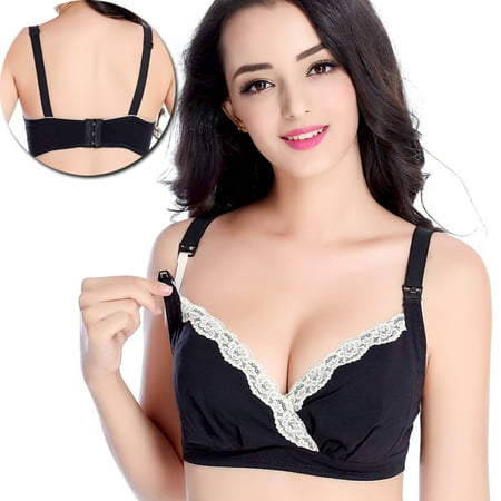 Lenago Bra for Women Women Nursing Bra Open Front Buckle Nursing Lace Non-adjustable Underwear Up to 50% off Clearance