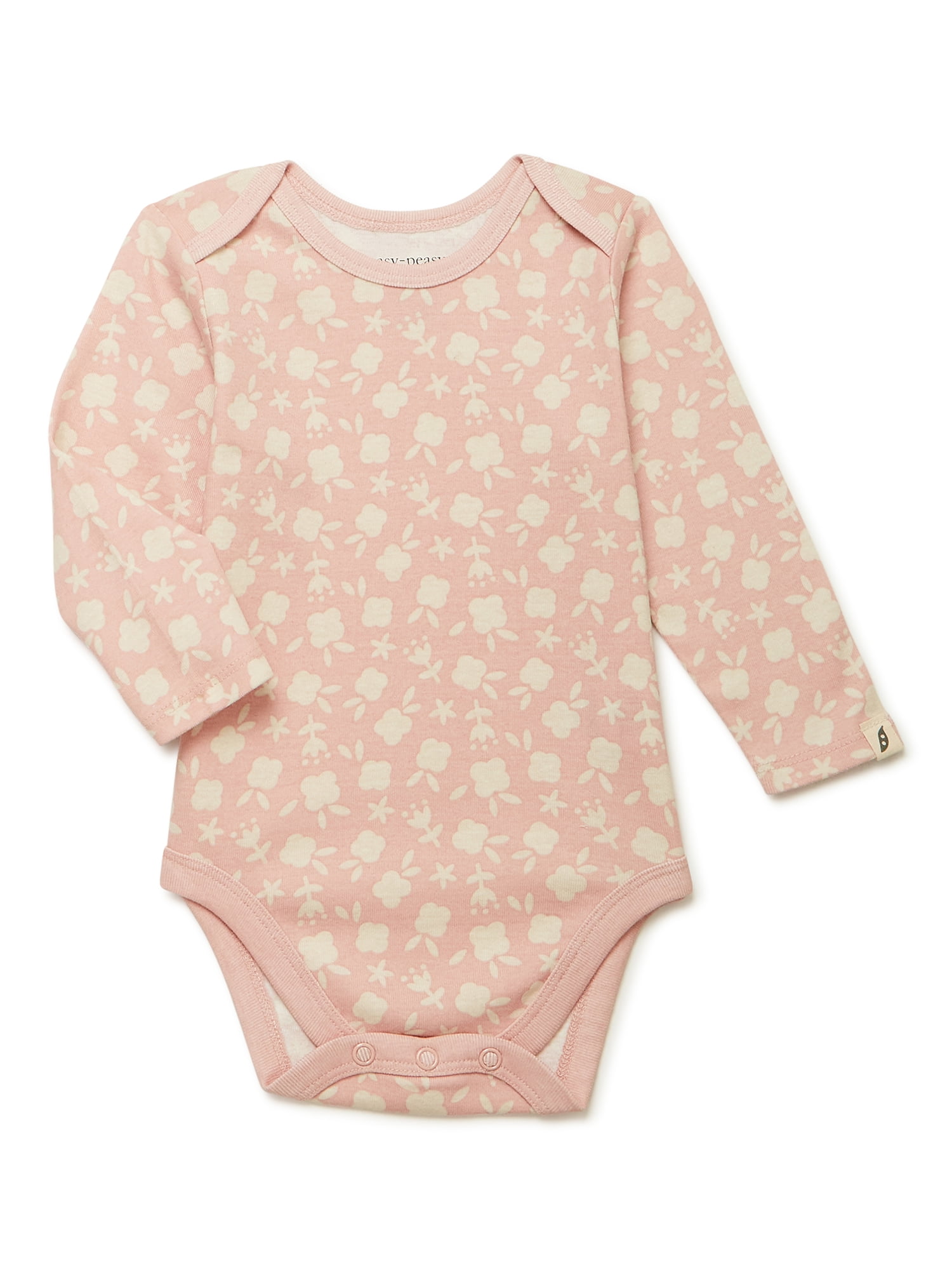 easy-peasy Baby Long Sleeve Bodysuit, 3-Pack, Sizes 0/3-24 Months