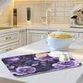 thumbnail image 6 of Kitchen Drying Mat 16x18In Drying Dish Mat Dish Drying Mats Kitchen Countertop Multi-Function Drain Drying Mat Kitchen Table Purple Rose2, 6 of 8