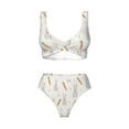 thumbnail image 4 of Rocae Retro Rabbit for Bikini Set for Women Two Piece Sexy High Swimsuits Split Crossover Bikini XX-Large, 4 of 9