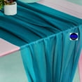 thumbnail image 6 of MDS pack of 10 Wedding 29 x 170 inches Sheer chiffon Table Runner for Rustic Boho Wedding Banquet Decor for 14ft Table Runners -Dark teal, 6 of 6