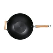 Joyce Chen Professional Series Cast Iron Wok with Maple Handles, 14-In.