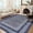 Blue, variant on Modern Distressed Geometric Runner Rug 2x6 ft, Low Pile Soft Washable Floor Carpet with Non-Slip Backing, Indoor Decorative Rug for Living Room, Bedroom