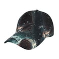 thumbnail image 1 of Fotbe Wave Ocean Animal Shark Gorro Clásico de Béisbol, Gorra Ajustable con Broche Snapback, Gorro de Exterior de Algodón Suave, 1 of 6