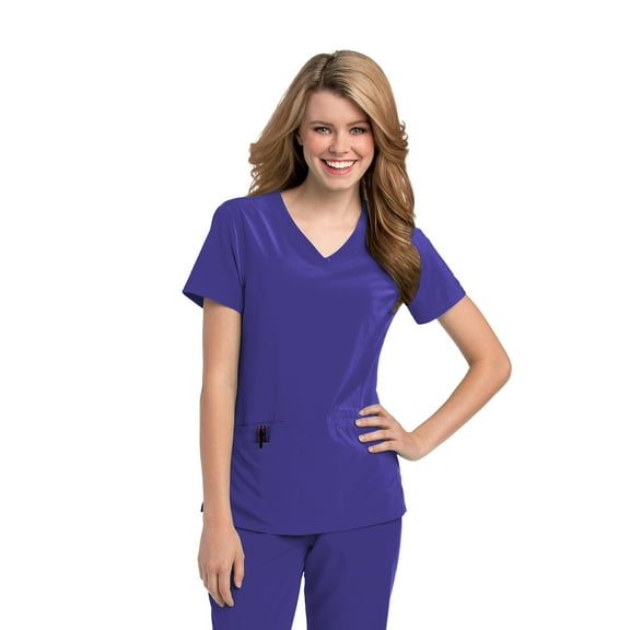 Urbane Performance Women's Motivate Modern Fit Two Pocket V-Neck Scrub Top, Style 9015