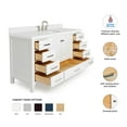 thumbnail image 3 of Ariel Cambridge 61 In. Oval Sink Vanity With White Quartz Countertop In White, 3 of 10