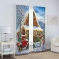 thumbnail image 6 of Yipa Christmas Tulle Window Curtain Voile Window Treatments Sheer Window Drapes Rod Pocket Curtain Panel Style A W:30"x H:65", 6 of 6