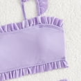 thumbnail image 6 of Coerni Girls Kids Crochet Swimsuit 2 Piece Ruffle Tankini Shorts Bathing Suit Beach Swimwear Girls Quick Dry Summer Bikini Sets, 6 of 8