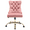 Pink, variant on PAPROOS Vanity Chair, Swivel Home Office Chair, Ergonomic Home Desk Chair with Golden Metal Base, Adjustable Height, Velvet Upholstered Tufted Button Task Chair, Beige
