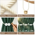 thumbnail image 4 of Magnetic Curtain Tiebacks Beige 6 Pack, Curtain Tiebacks Buckles Holdbacks Holders Hooks Clip for Home Bedroom Office Decorative Thick or Thin Curtain, 4 of 15
