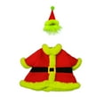 thumbnail image 2 of Christmas Porch Goose Costume for 23 Inch Statue, Festive Outfit with Santa Hat & Accessories, Easy to Dress Outdoor Holiday Decor, Fits Large Garden Goose by Fox Valley Traders, 2 of 5