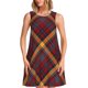 thumbnail image 1 of Fotbe Buffalo Check Plaid Vestido de Verano sin Mangas para Mujer – Vestido Midi Línea A, Estilo Camiseta Floral, Vestido Playero Casual y Fluido, 1 of 7