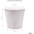 thumbnail image 6 of Hosley® Set of 2, 6In H White Bucket/Pots with PVC Liner, Ideal Gift for Wedding Home Office Party DYI Indoor Outdoor Garden Patio, 6 of 9