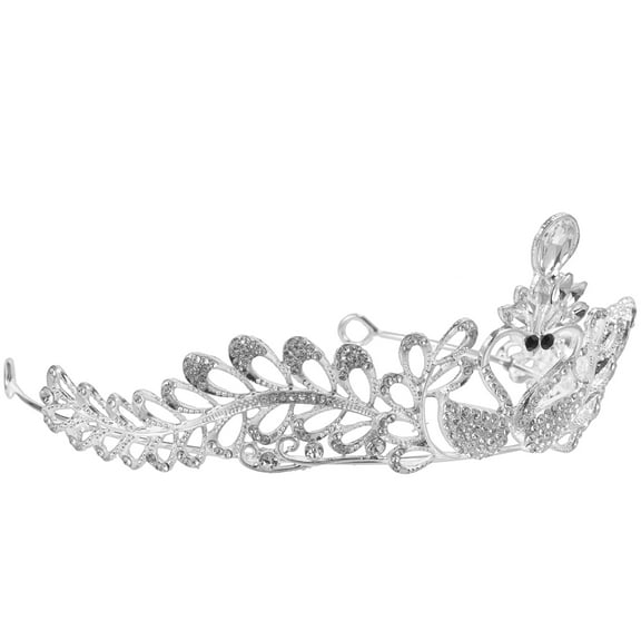 MLINS  Rhinestone Swan Crown Excellent Workmanship Exquisite Banquet Bride