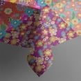 thumbnail image 5 of Colorful Pioneer Flower Patchwork Square Tablecloth,Waterproof Square Table Cover,Wipeable Spillproof Washable Table Cover for Home Kitchen Party Decor 42"X42"(107x107cm), 5 of 6