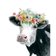 thumbnail image 2 of Robinson, Carol 15x18 White Modern Wood Framed Museum Art Print Titled - Flower Crown Cow, 2 of 4