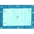 thumbnail image 1 of Ahgly Company Indoor Rectangle Abstract Light Blue Contemporary Area Rugs, 8' x 10', 1 of 4