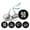 Black, variant on Darling Souvenir 190 Pcs Naughty Ninety Birthday Theme Stickers chocolate Labels-Gray