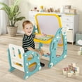 thumbnail image 4 of Gymax Kids Art Easel with Chair Kids Activity Table & Chair Set w/ Storage Basket, 4 of 10