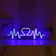 thumbnail image 2 of Electrocardiograma Latido Del Corazón Letrero De Neón Luz Compacta Artística Alimentada Por Usb Lámpara De Paisaje Decoración Luz De Pared Lámpara De Ambiente Para Dormitorio Lounge Bar Yuarrent HA027577-03, 2 of 6