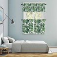 thumbnail image 6 of Monstera Kitchen Curtains Valances and Tiers Set of 3 Summer Green Leaf Tier Curtains and Valance with Rod Pocket for Small Windows, 27.5"x36", 6 of 9