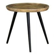 Coaster Mid-Century Wood Round End Table with Trio Legs in Natural