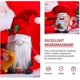 thumbnail image 4 of Gnomos navideños Felpa Chef Gnomos Decoración Santa Pareja Gnomo Muñeca Figura nórdica hecha a mano para San Valentín Día de Acción de Gracias (2 piezas) (rojo, 4 of 5