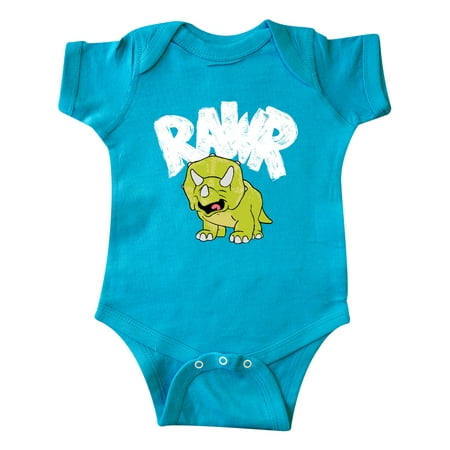 

Inktastic Lil Green Triceratops Rawr! Gift Baby Boy or Baby Girl Bodysuit