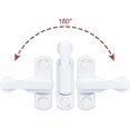 thumbnail image 4 of Cerraduras de seguridad, limitador de rotación de ventanas con tornillos, pestillos blancos para ventanas, cerraduras bloqueadoras de marco para varias puertas y ventanas y seguridad para el hoga, 4 of 5