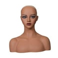 thumbnail image 3 of Cabezal realista de la cabeza del maniquí Cabezal de doble hombro Multipropósito Manikin Pequeño de peluca para aretes Joyas Collar Sombreros Estilo D, 3 of 8