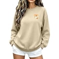 thumbnail image 5 of Sokhug Long Sleeve Halloween Sweatshirt Print Pullover Tops for Women Casual Round Neck Halloween Graphic Front Back Print Sweatshirt Fall Winter Holiday Casual Wear, 5 of 6