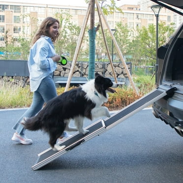 Coziwow 63.5" Folding Portable Dog Ramp for Large Pet Trunk Back Seat Ladder Step Car SUV