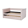 thumbnail image 4 of Bowery Hill Mid-Century Velvet Full Daybed with Trundle in Pink, 4 of 11