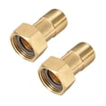 thumbnail image 1 of Conector de tubería de latón, nipple hexagonal, conector roscado macho G3/4 x hembra G1 para acoplamiento de medidor de agua de 60mm de longitud 2 piezas, 1 of 3