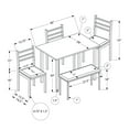 thumbnail image 4 of JERFIT 5-Piece Modern Dining Set with Table, 3 Chairs, and Bench for Small Space, Grey and Black, 4 of 6