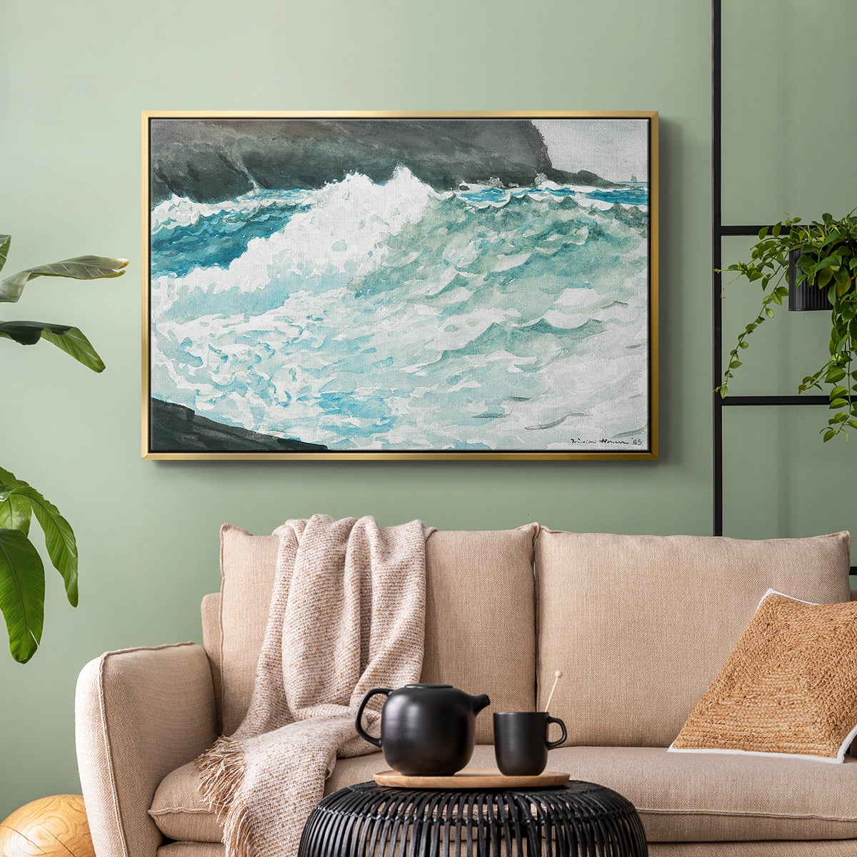 Vintage Landscape-CXXXV By Wexford Home Framed in Gold Wood Gallery Wrapped Canvas 25 in. x 37 in.
