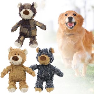 Indestructible Robust Bear, 2024 New Indestructible Dog Toys to Keep Them Busy, Durable Squeaky Dog Toys for Heavy Chewers, Interactive Robust Bear Dog Squeak Chew Toy for Large Small Dog(Blue)