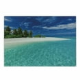 thumbnail image 1 of Fiji Cutting Board, Clear Still Waters Surrounding a Island, Decorative Tempered Glass Cutting and Serving Board, in 3 Sizes, by Ambesonne, 1 of 2