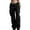 Black, variant on Timegard Cargo Pants for Women Straight Leg Low Waisted Baggy Streetwear Outdoor Trousers with Pockets