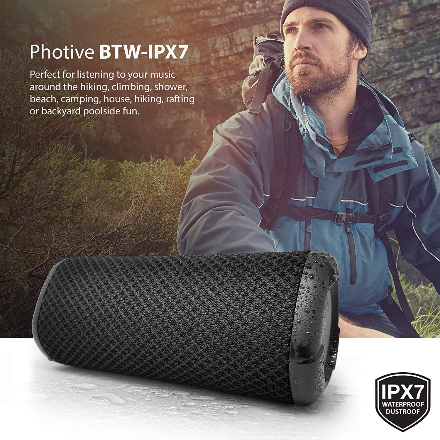 photive ipx4 bluetooth speaker