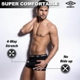 thumbnail image 6 of Umbro Men’s Trunks Breathable Cotton Underwear Boxers for Men, Black Medium 6-Pack, 6 of 7