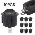 thumbnail image 2 of Willstar 10PCS Round Rocker Switch ON/OFF Toggle Round Button Boat Car Auto Switch 12V, 2 of 11