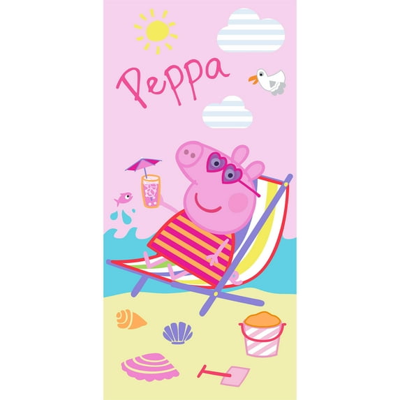 Peppa Pig 28" x 58" Kids Cooling Off Beach Towel, 1 Each