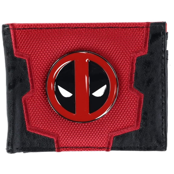 Billetera Marvel Press Deadpool Plegable Roja y Negra