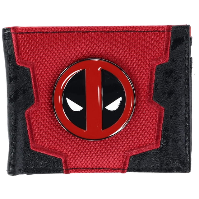 Billetera Marvel Press Deadpool Plegable Roja y Negra
