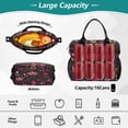 thumbnail image 4 of Medium Cooler Bag Lunch Bag Portable Meal Bag Work Meal Bag Outdoor Meal Bag Travel Meal Bag Picnic Meal Bag Going Out Meal Bag Christmas Red Flowers, 4 of 6