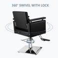 thumbnail image 6 of OmySalon Hydraulic Styling Chair for Hair Salon, Modern Hairdressing Barber Chair Square Base, 360 Degrees Swivel, Beauty Spa Equipment, 6 of 9