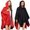 Red, variant on shqvo Women's Reversible Double Layer Cape Poncho Windproof Raincoat All Season Outdoor Wear Loose Mid Long Coat Fashion